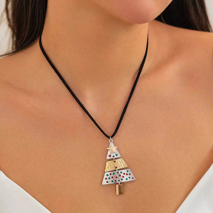 BowLift | Christmas Tree Necklace And Earrings Fashion Pendant Necklace Suit