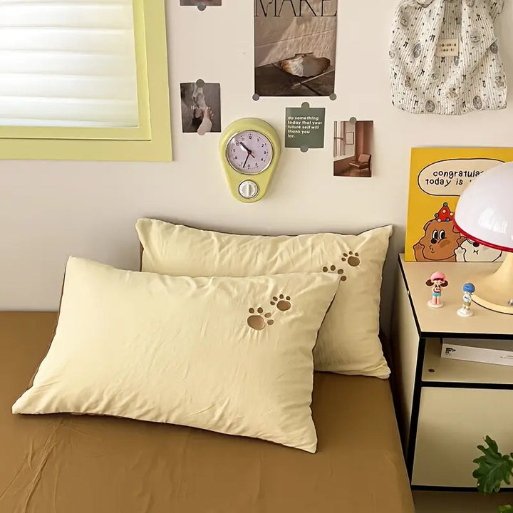 Teddy Bear Bedding Set – Ultra Soft and Cuddly | With duvet cover, bed sheet, and 2 pillowcases | Bowlift