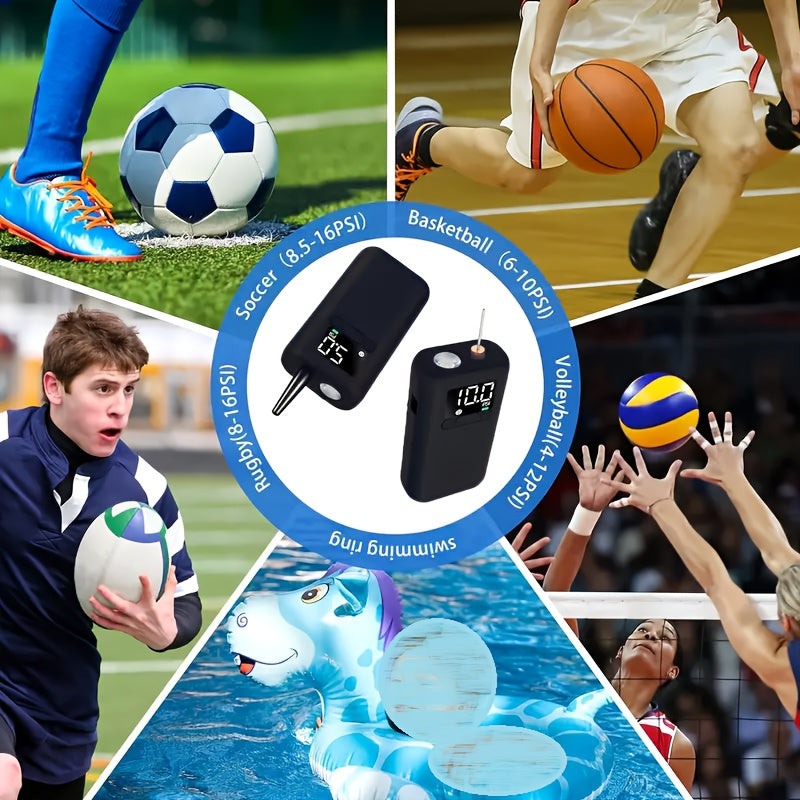BowLift | Automatic Electric Ball Pump with 20 PSI Capacity, LED Light for Soccer Balls and Basketballs – Compact and Portable Pump