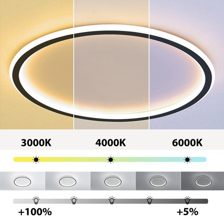 LunaNova - Modern LED Ceiling Light Metal/Acrylic for Living and Bedroom, Bowliftack/White Design | Bowlift