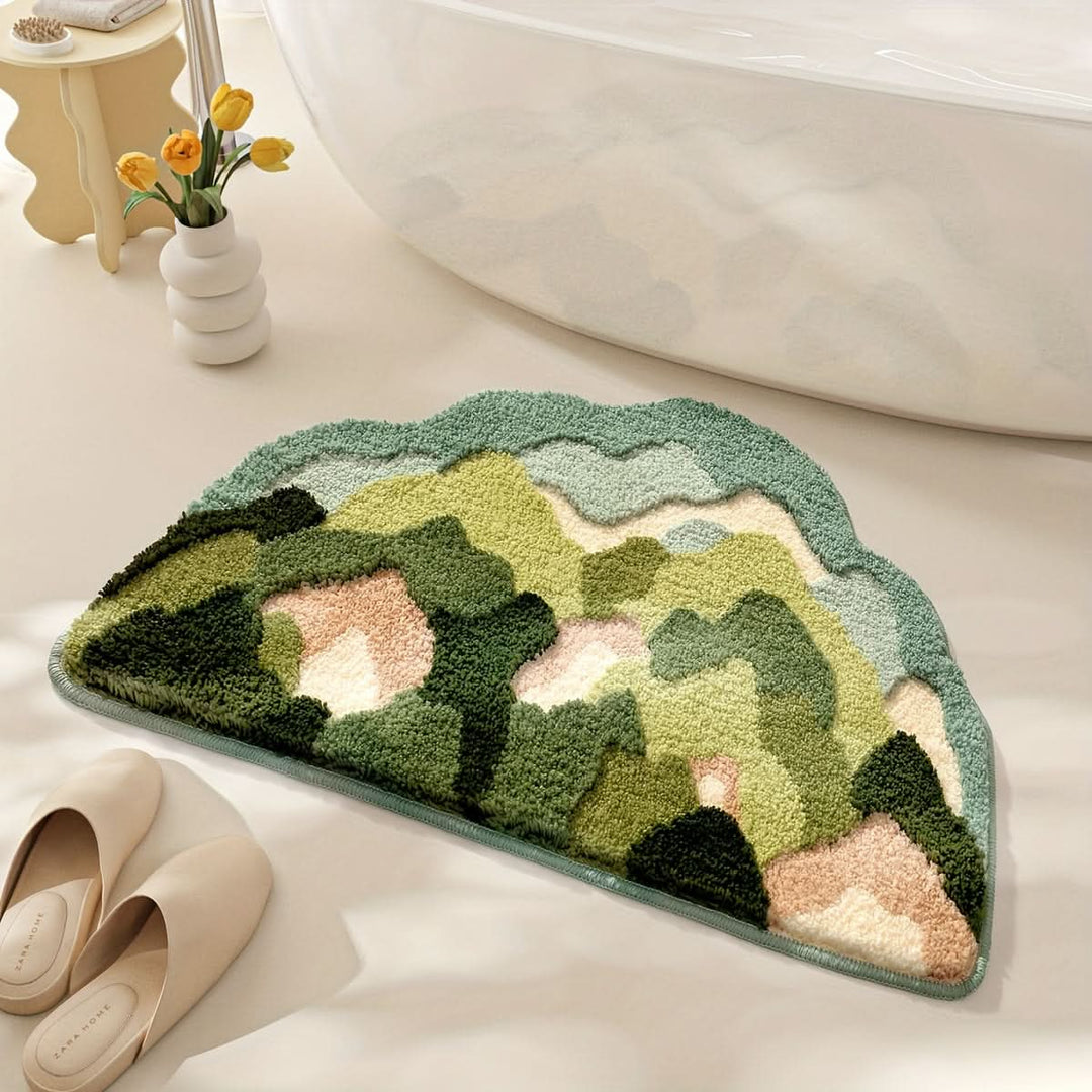 BowLift | FlorSoft - Extra absorbent bath mat with floral pattern