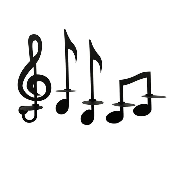 Black Music Note Wall Light Bowlift