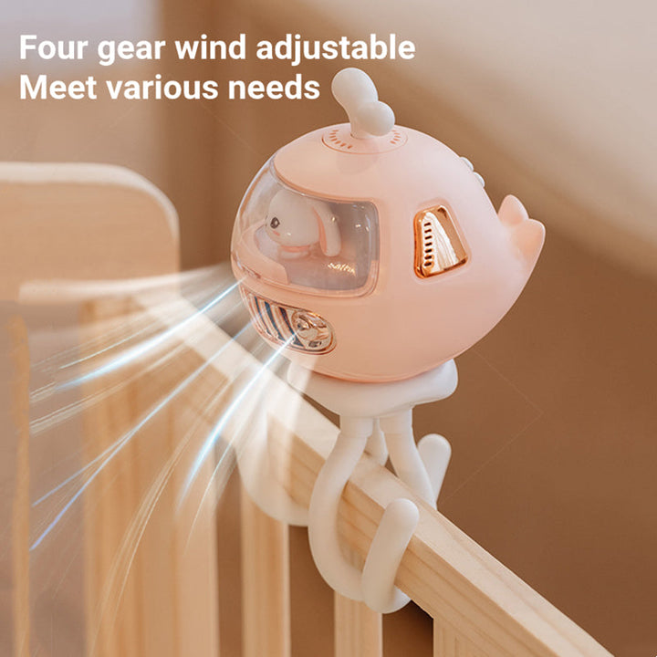 Cartoon Safety Bladeless Stroller Fan | Bowlift