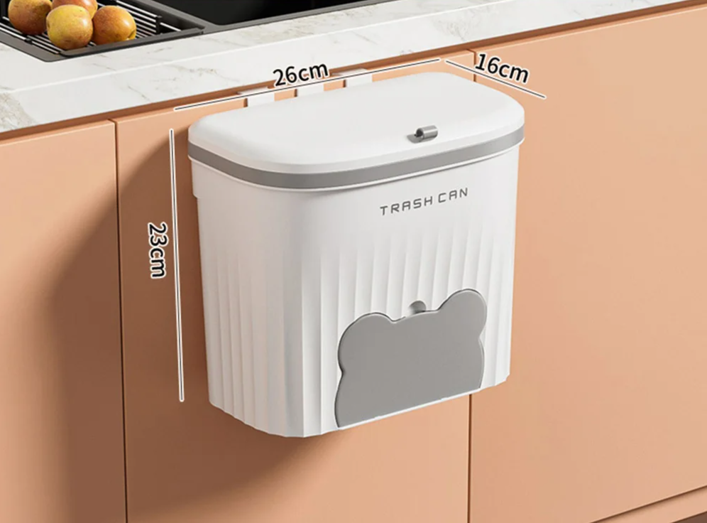 EcoBin Kitchen & Bathroom Wall Trash Can – 8.5L / 12L with Lid Bowlift