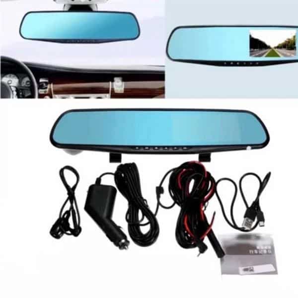 Dashcam rearview mirror with front/rear camera (Full HD and night vision) | Bowlift