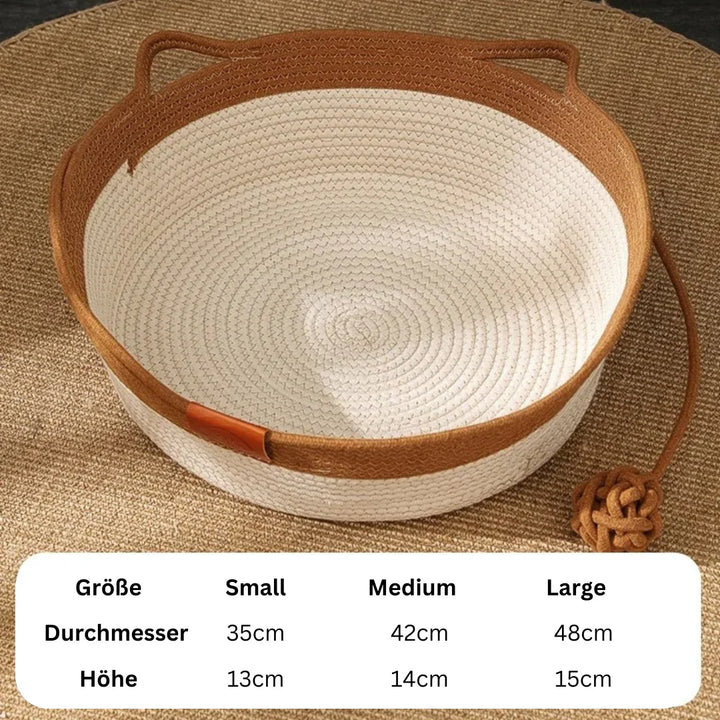 Handwoven Cotton Rope Cat Bed – DreamNest Bowlift