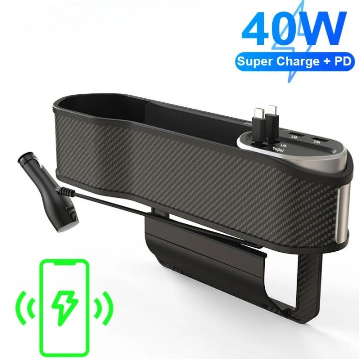 BowLift | Car Seat Gap Organizer Cup Holder Wireless Charger