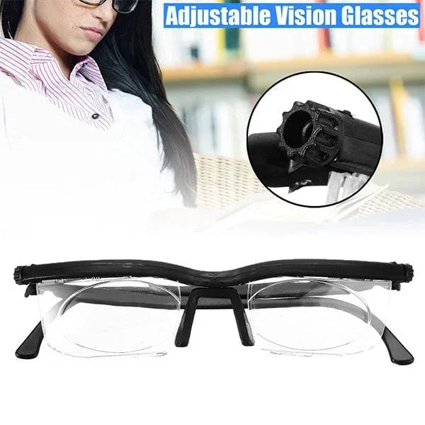 Adjustable focus glasses for near and distance vision Bowlift