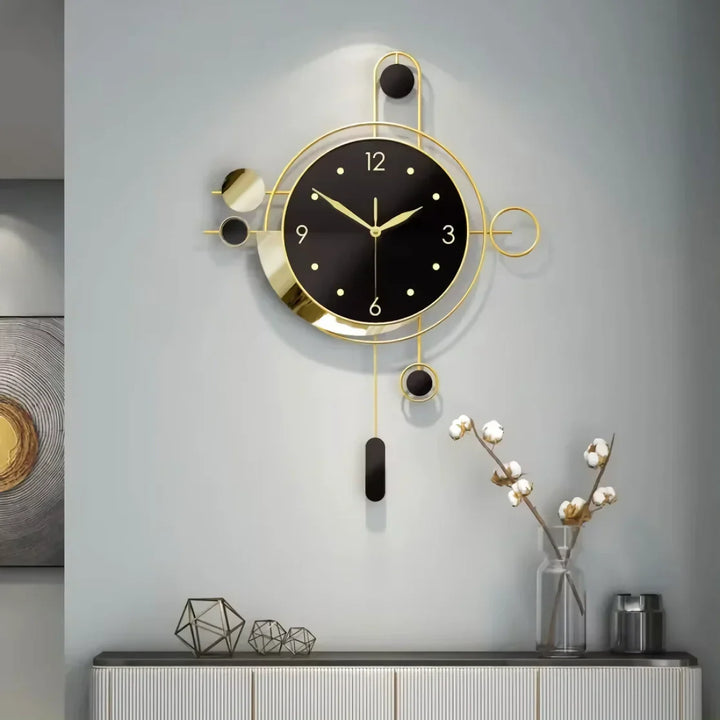BowLift | Art Deco Gold and Black Wall Clock