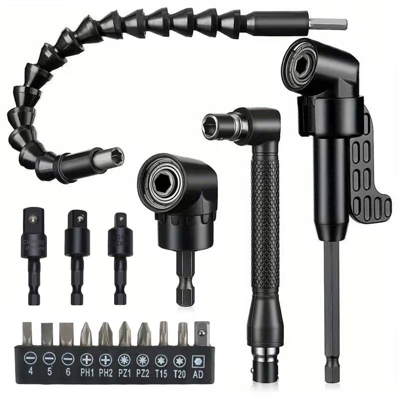 Drill machine angle attachment with accessory set | Bowlift