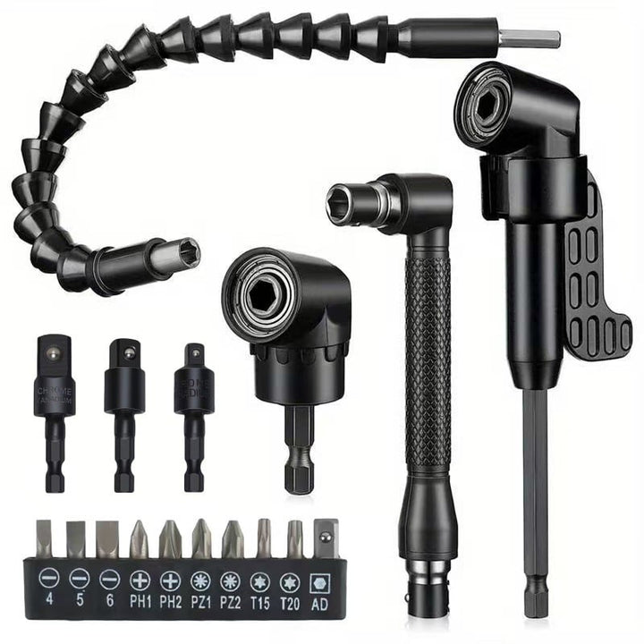 Drill machine angle attachment with accessory set | Bowlift