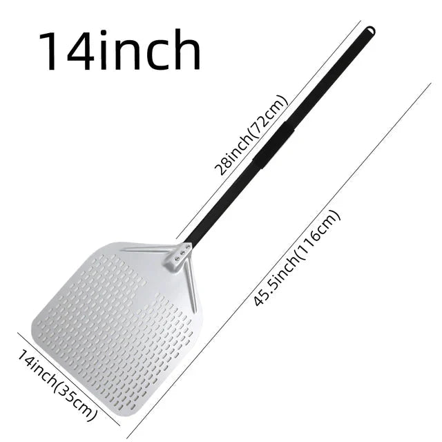 Big Pizza Perforated Shovel Paddle Handle for Oven Pizza Baking Tool | Bowlift