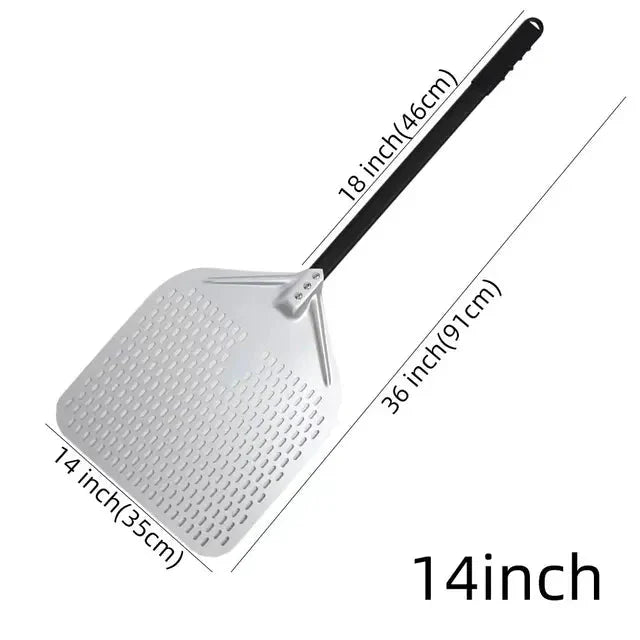 Big Pizza Perforated Shovel Paddle Handle for Oven Pizza Baking Tool | Bowlift
