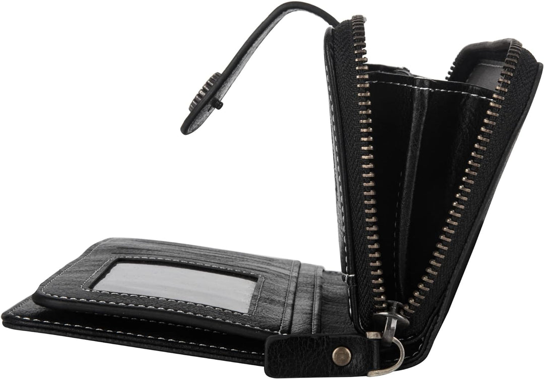 Stylish Leather Wallet with Wristband Bowlift
