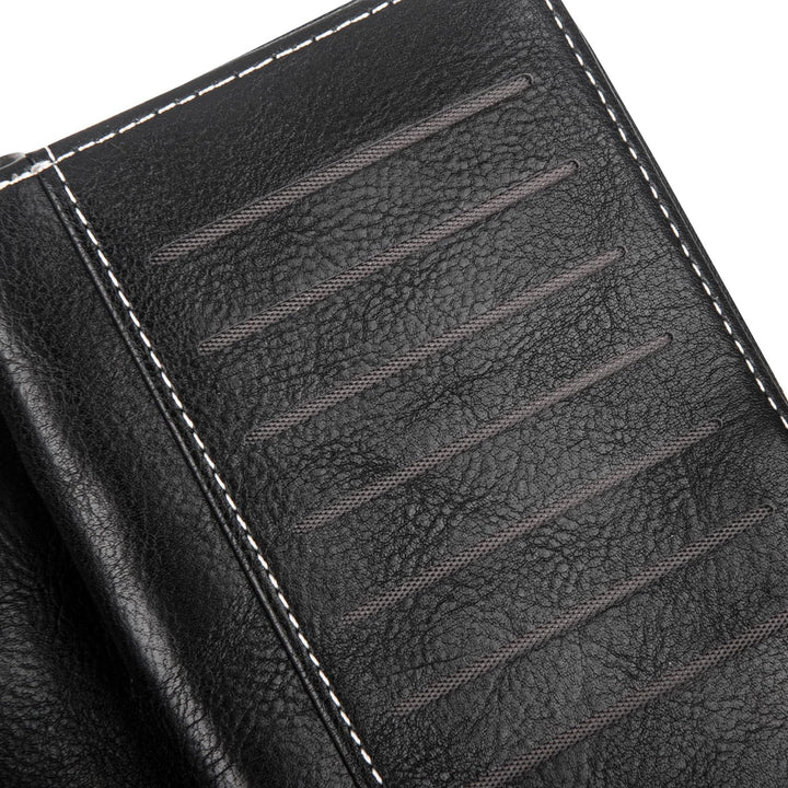 Stylish Leather Wallet with Wristband Bowlift