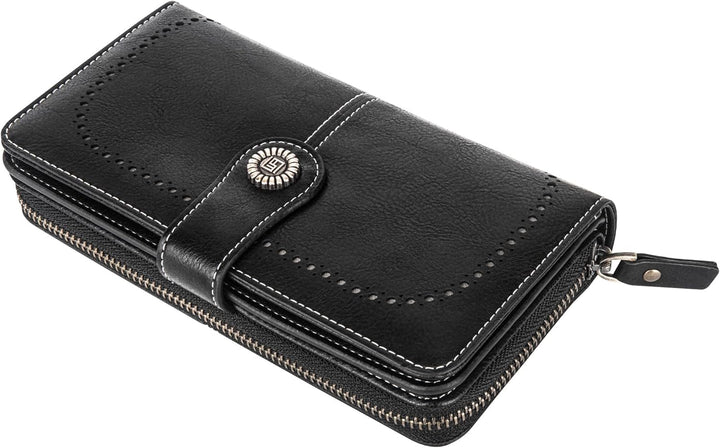 Stylish Leather Wallet with Wristband Bowlift