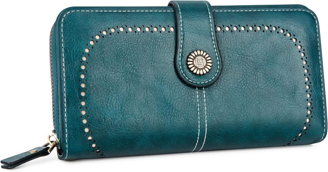 Stylish Leather Wallet with Wristband Bowlift
