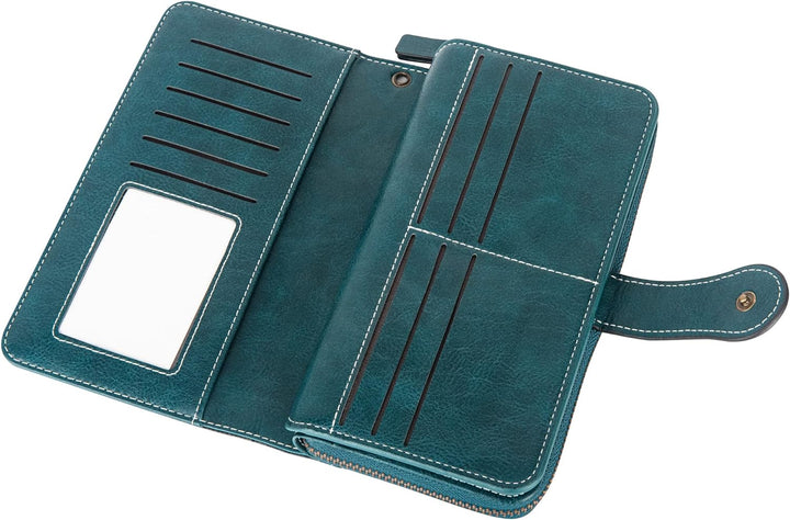 Stylish Leather Wallet with Wristband Bowlift