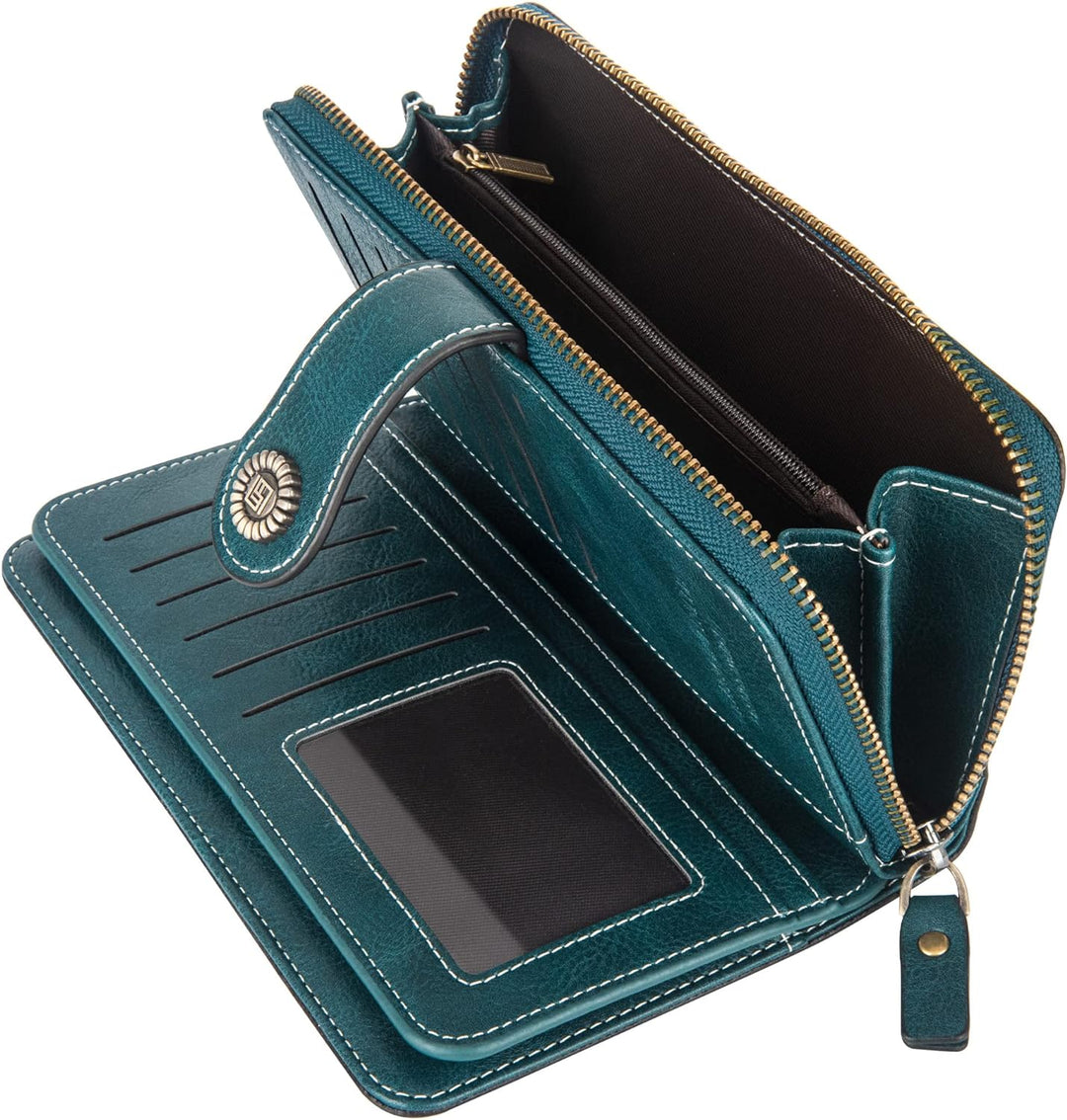 Stylish Leather Wallet with Wristband Bowlift