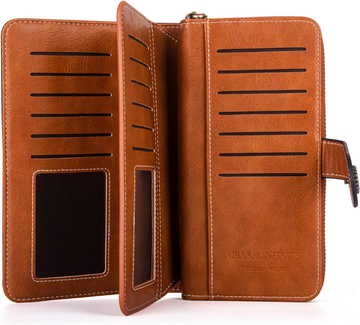 Stylish Leather Wallet with Wristband Bowlift