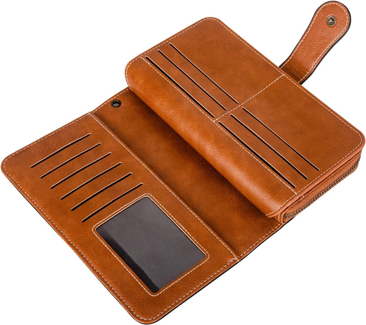 Stylish Leather Wallet with Wristband Bowlift
