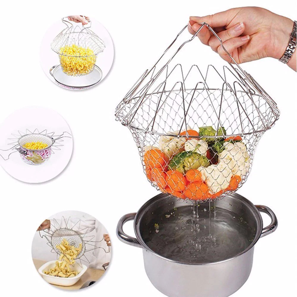 BowLift | GourmetCraft Elite Cooking Basket | Versatile stainless steel basket for effortless cooking and steaming
