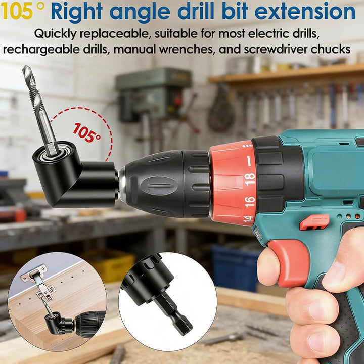 Drill machine angle attachment with accessory set | Bowlift