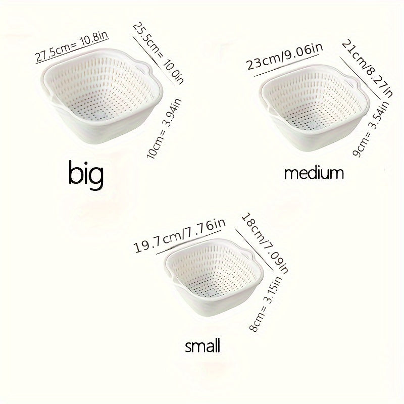 Jamera - Luxury Double Layer Drain Strainer Set of 3 Bowlift