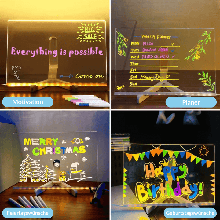 BowLift | Kiddli LED Drawing Board – Reusable Writing Board with Light Pen