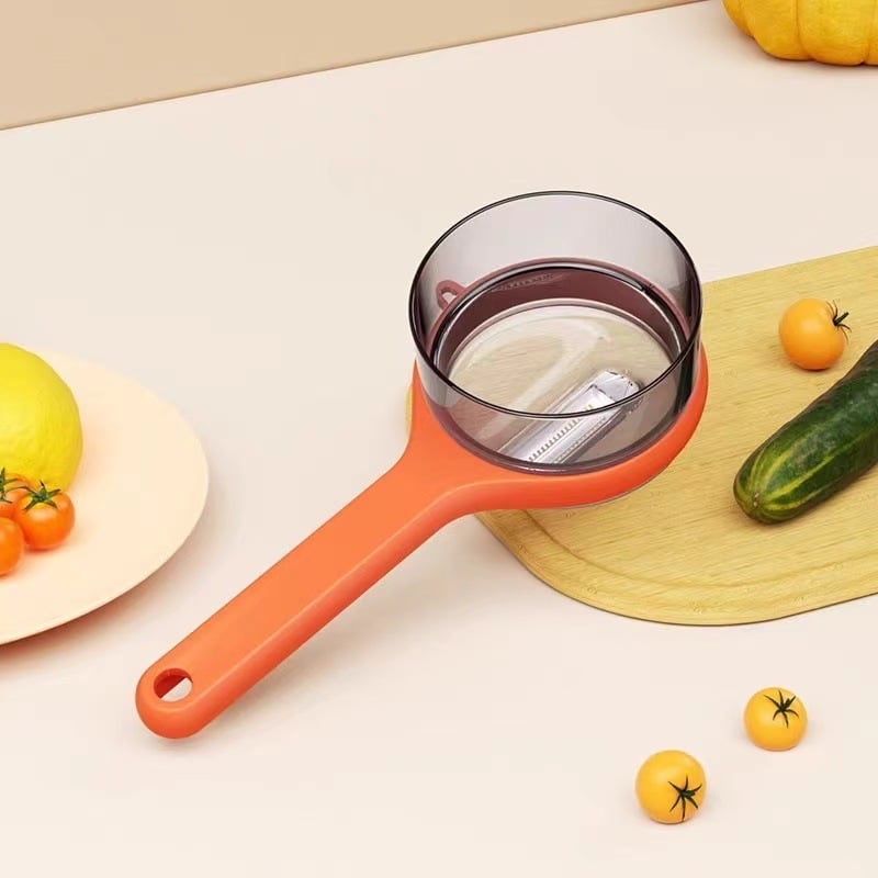 Double-sided Stainless Steel Blade Peeling Knife With Storage Box Bowlift