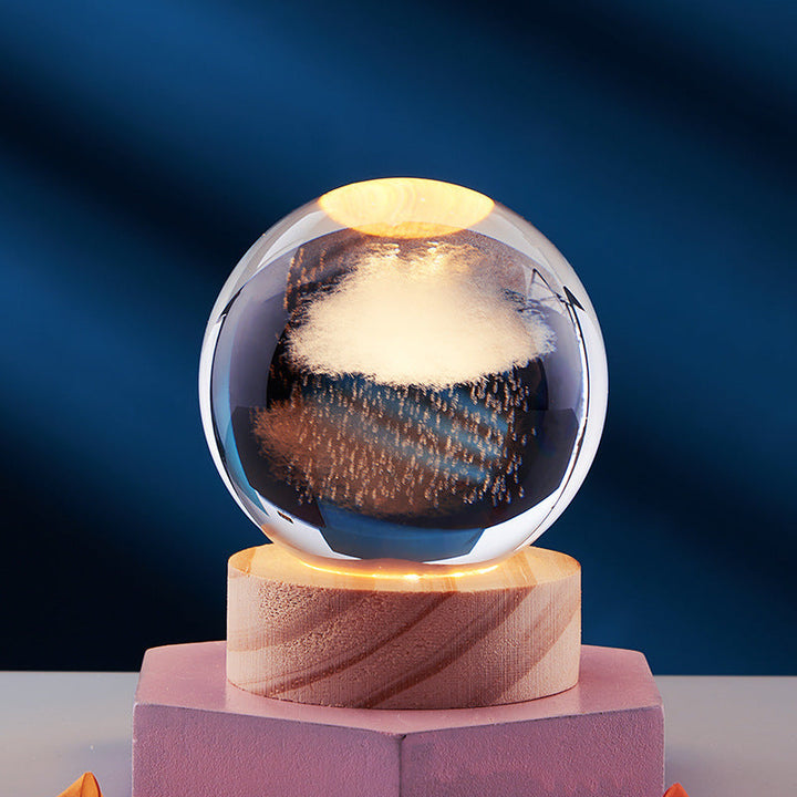 CrystalLight - 3D Crystal Night Lamp with LED Lighting | Ambient Lighting for Bedroom or Living Room | Bowlift