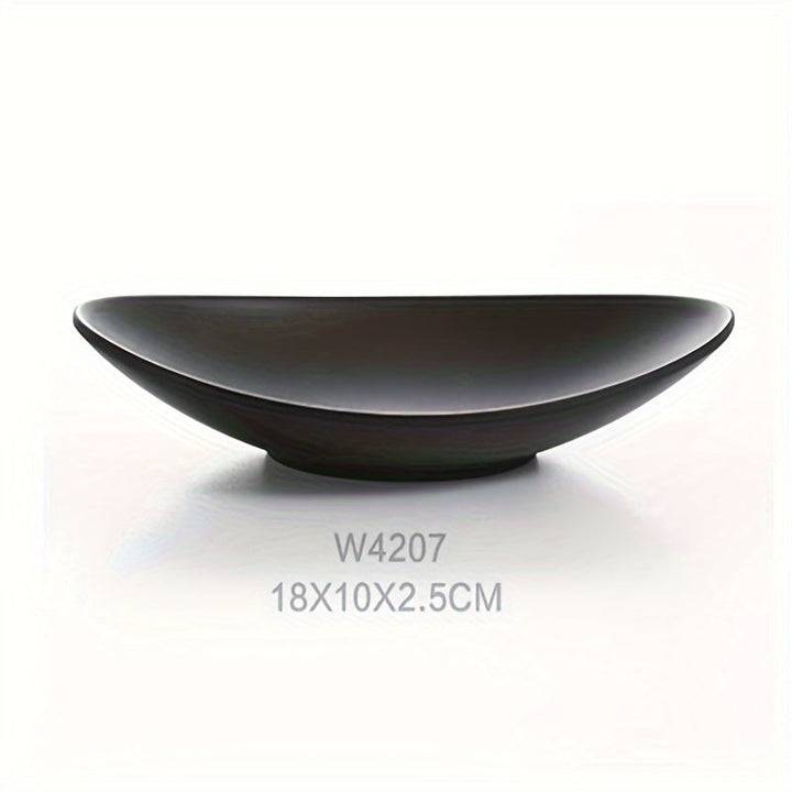 BlackTray - Elegant Oval Storage Tray for Jewelry Bowlift
