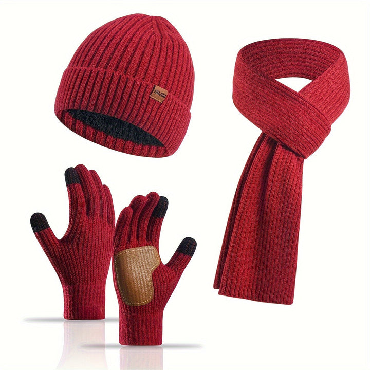 BowLift | Winter Comfort Set – Knitted Beanie, Scarf and Gloves for Unisex