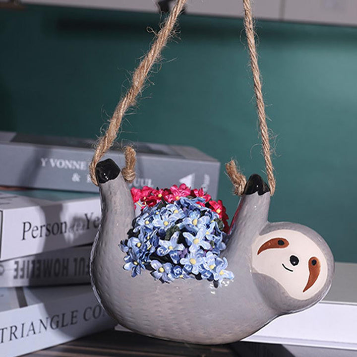 BowLift | Ceramic Happy Sloth Flower Pot