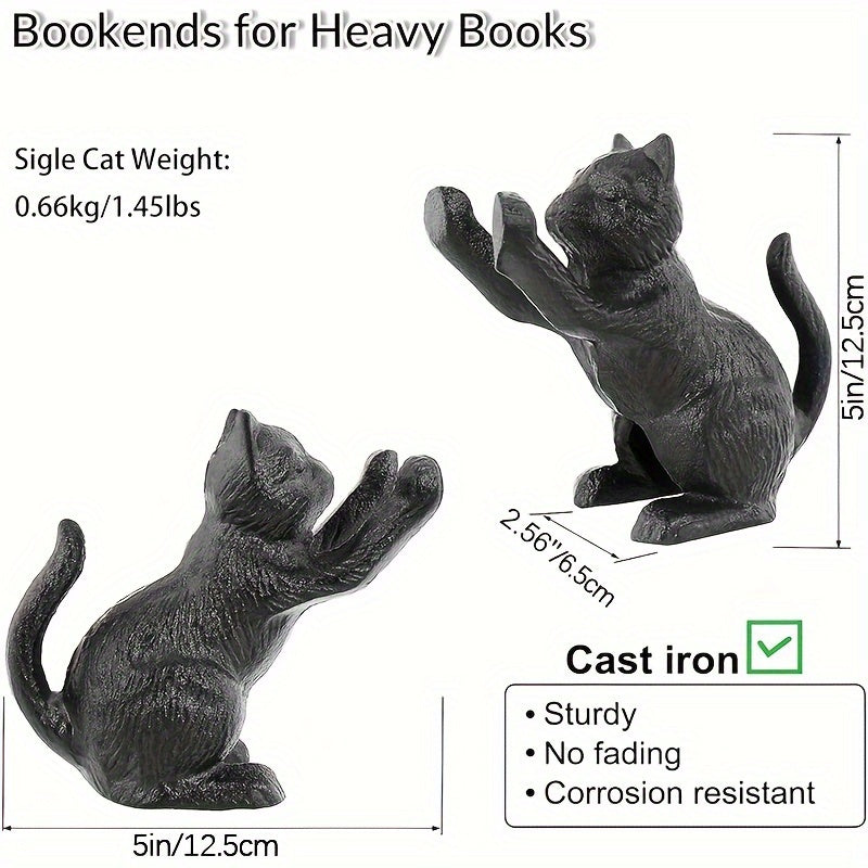 IronVintage – Timeless Cast Iron Bookends with Classic Look Bowlift