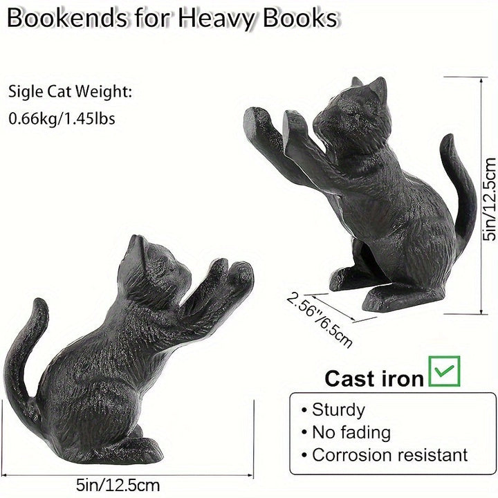 IronVintage – Timeless Cast Iron Bookends with Classic Look Bowlift