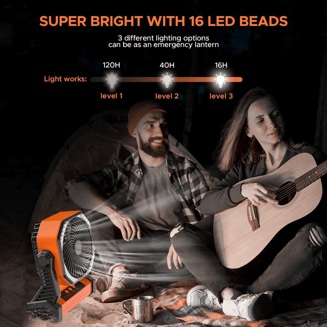 3 In 1 Cordless Camping Fan | Bowlift