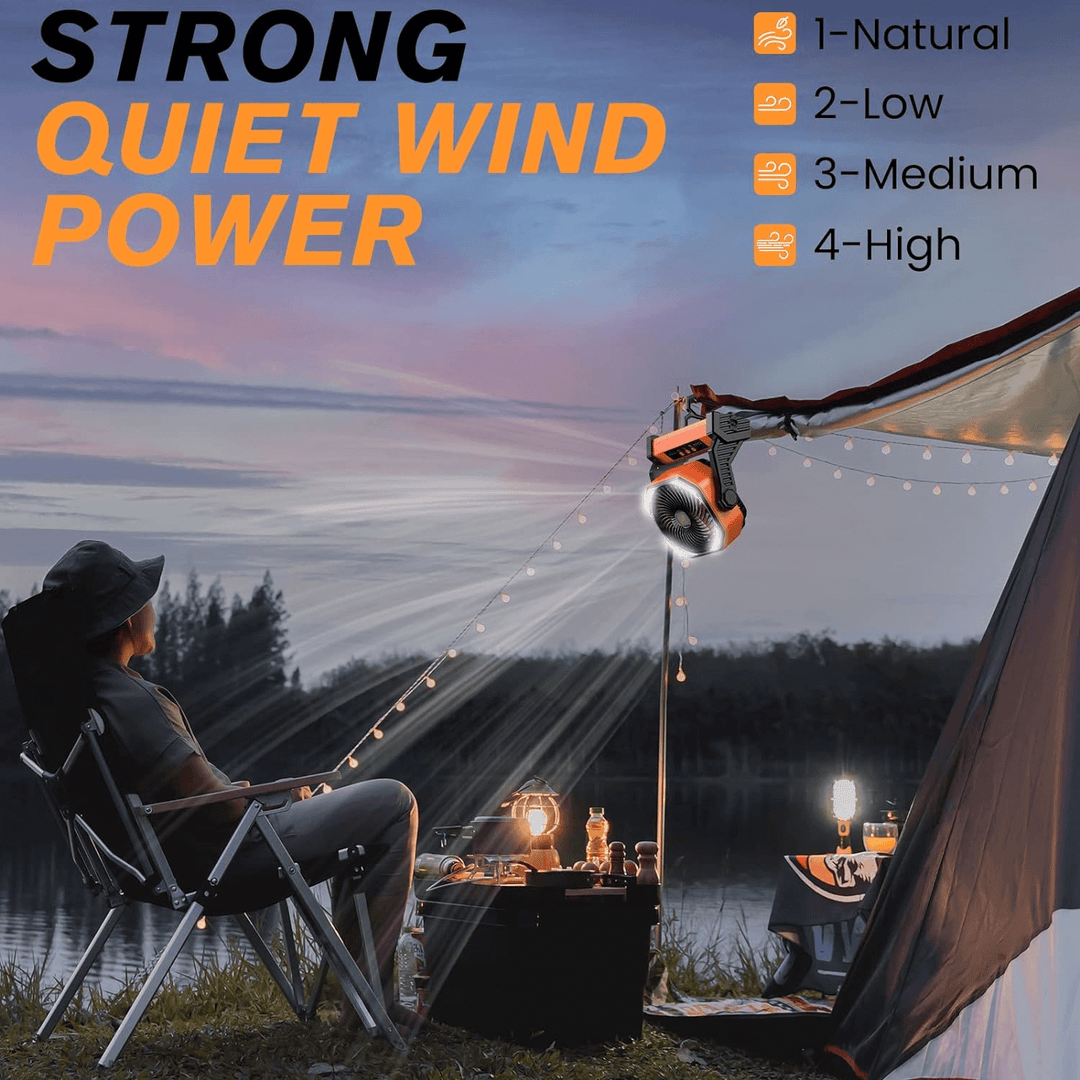 3 In 1 Cordless Camping Fan | Bowlift