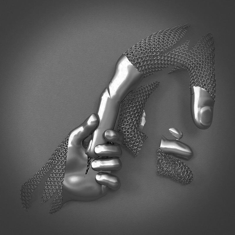 BowLift | Canvas Art with Metal Figure - AmorArte
