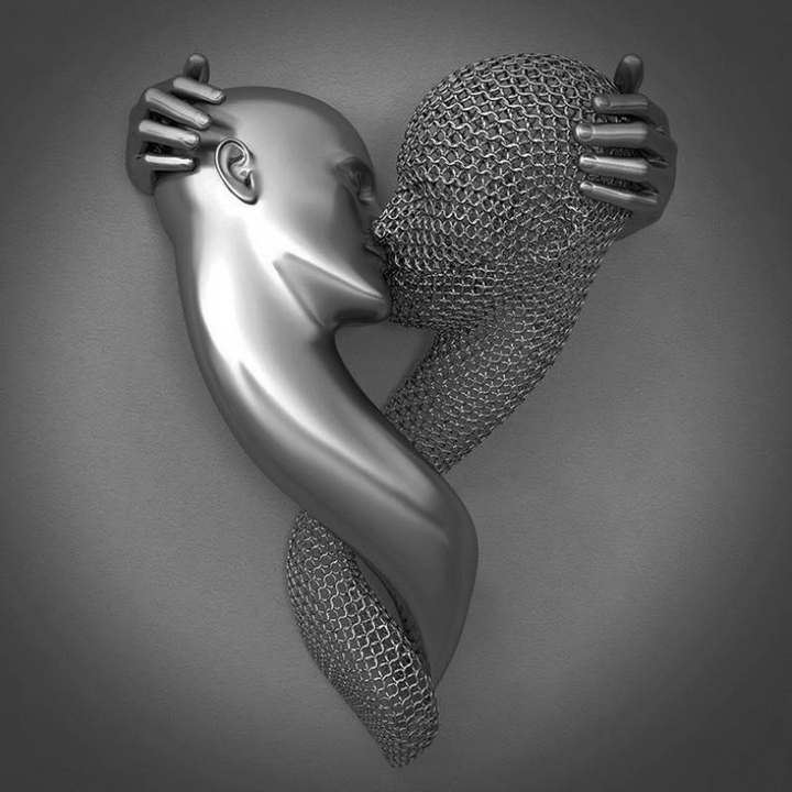 BowLift | Canvas Art with Metal Figure - AmorArte