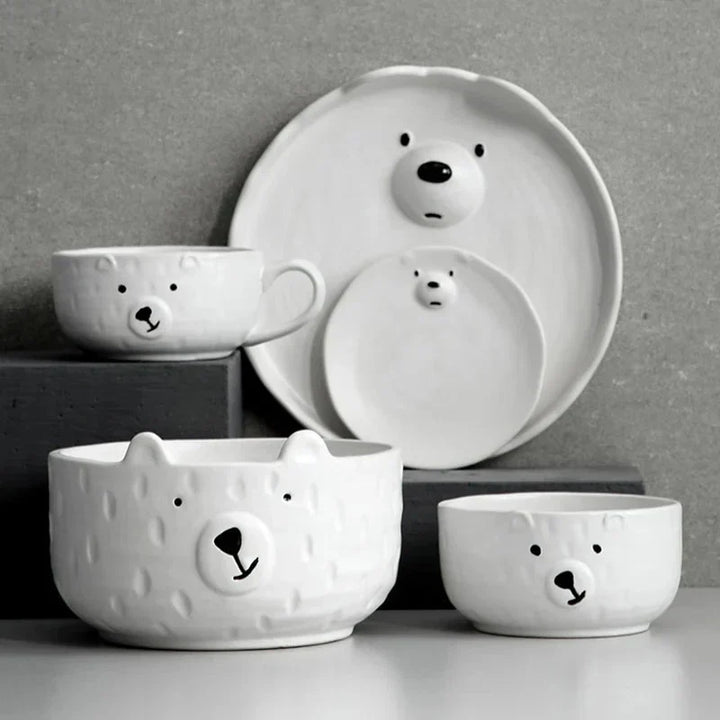 BowLift | Cute Polar Bear Dinnerware Set of Ceramics - PolarJoy