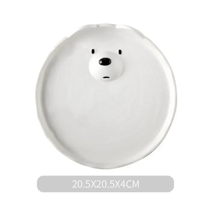 BowLift | Cute ceramic Polar bear dinner set – PolarJoy
