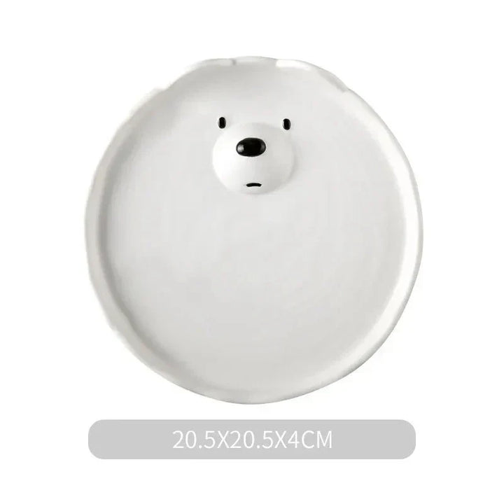 BowLift | Cute ceramic Polar bear dinner set – PolarJoy