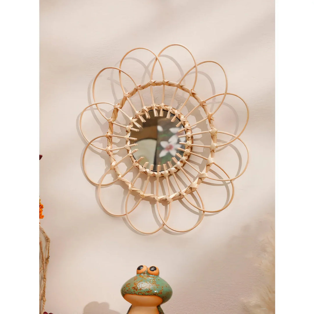 BowLift | Handmade Rattan Decorative Wall Mirror