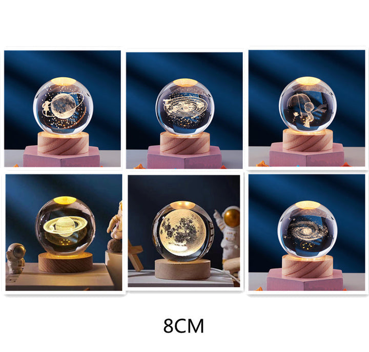 CrystalLight - 3D Crystal Night Lamp with LED Lighting | Ambient Lighting for Bedroom or Living Room | Bowlift