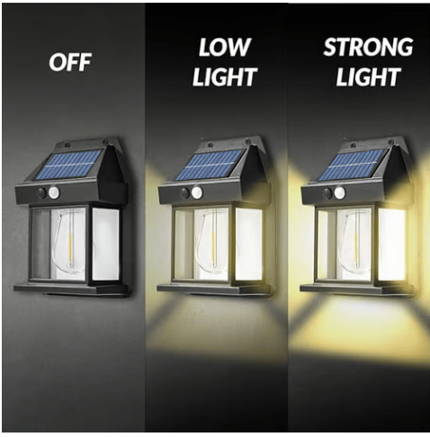 Solar wall light with motion detector | Bowlift