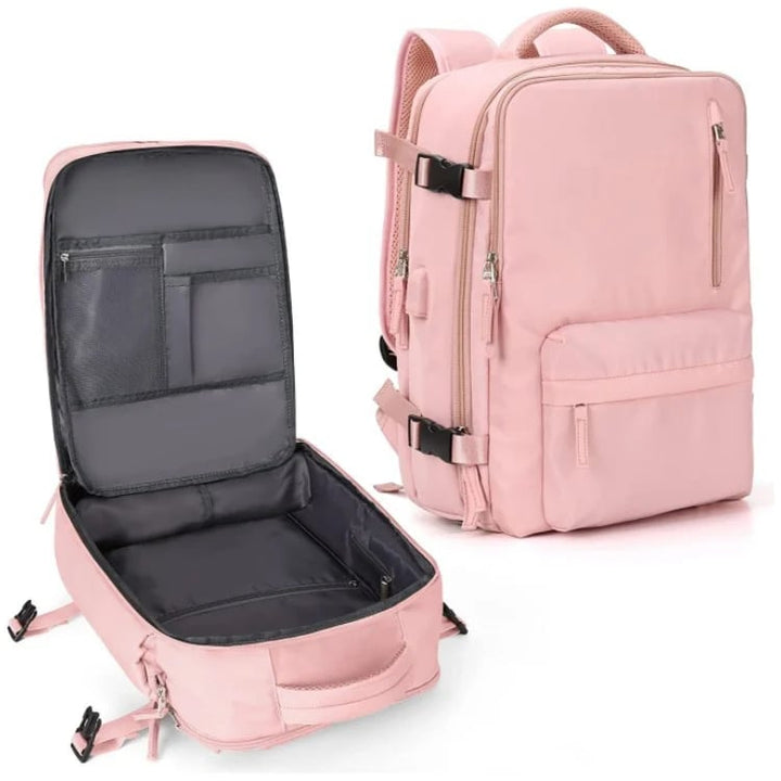 BowLift | Women's Large Travel Backpack – Waterproof Hiking Rucksack | Anti-Theft & USB Charging