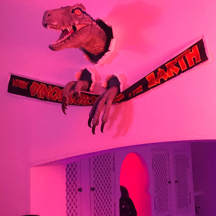BowLift | Wall Bursting Velociraptor Decorations
