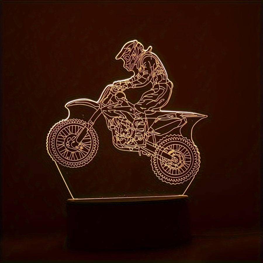 MotoLamp - 3D LED Night Lamp Motocross Theme Bowlift