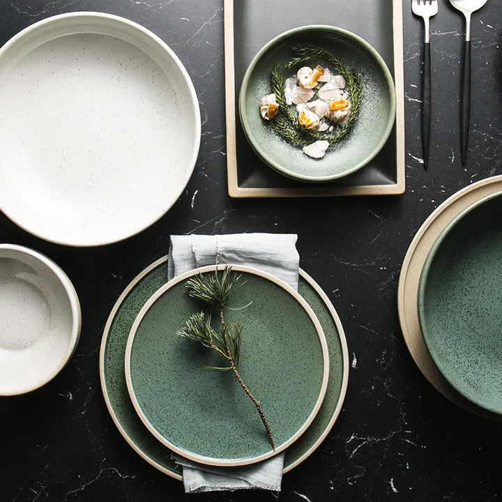 Ceramic Dinner Plate Elegant Western Tableware for Steak and Salads | Bowlift